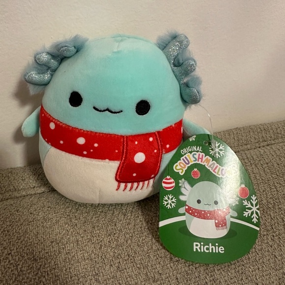 NWT 5" RICHIE AXOLOTL SQUISHMALLOW CHRISTMAS - Picture 1 of 4